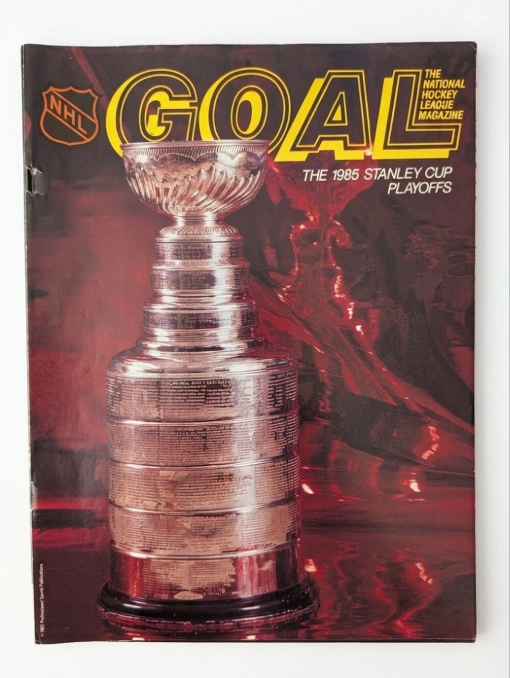 1985 GOAL 🏒 Stanley Cup Playoffs Magazine – Detroit Red Wings vs Chicago (VG+)